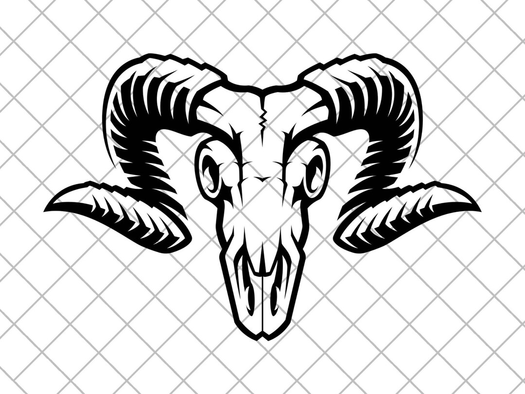 RAM SKULL Vinyl Decal Sticker, 4x4 Trucks Cars Vinyl Decal Sticker