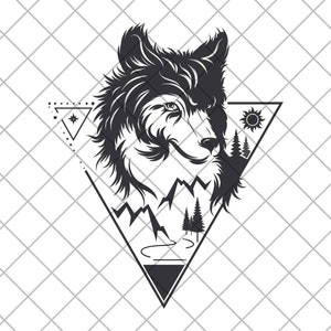Wolf Head Nature Vinyl Decal Sticker, Wolf Car Decal, Truck Wolf Decal, Nature Stickers, Wolf Nature Sticker, Decal For Offroad Vehicles