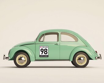 YOUR Custom Track Racing Number SET of 2 Decal Stickers, Custom Auto Number Universal Fit Pair Decals