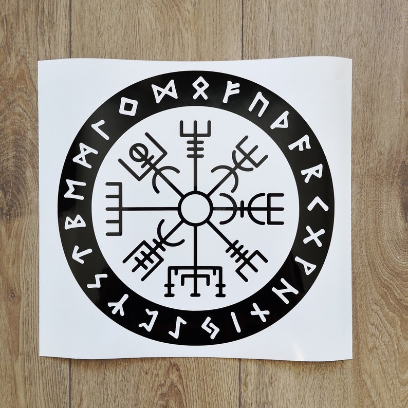 Rune Vegvisir Compass Vinyl Decal Sticker Viking Norse Etsy