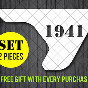 1941 Military American Fender Vent Vinyl Decal Sticker, JL / JLU / JT Fender Vent Decals Set, Pair Decals