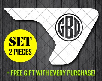 イニシャル フェンダーベント ビニール デカール ステッカー、JL / JLU / JT フェンダーベント デカール セット、ペア デカール