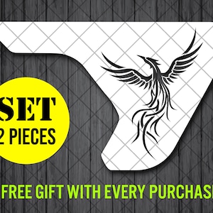 Phoenix Fender Vent Vinyl Decal Sticker, JL / JLU / JT Fender Vent Decal Set, Pair Decals