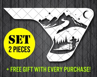 Mountain Hicker Fender Vent Vinyl Decal Sticker, JL / JLU / JT Fender Vent Decal Set, par de calcomanías