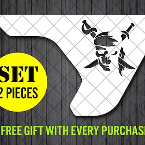 海賊スカルフェンダーベントビニールデカールステッカー、JL / JLU / JT海賊スカルフェンダーベントデカールセット、ペアデカール