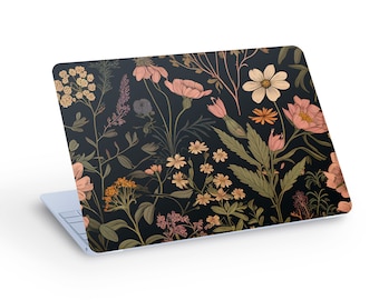 Biologische wilde bloemen laptop skin, macbook skin, sticker laptop skin sticker - aangepast formaat