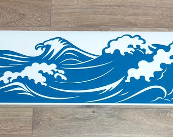 Ocean Waves SUV Vinyl Decal Sticker, Sea Waves Line 4x4 off Road
