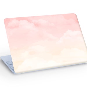 Aquarel roze SKY LAPTOP SKIN sticker, roze Sunset Sky laptop skin sticker - aangepast formaat