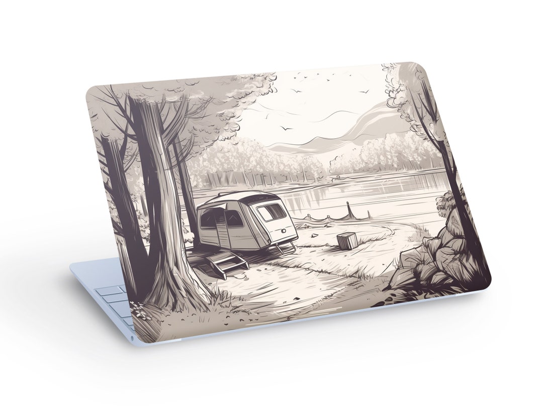 CARAVAN LAPTOP SKIN Decal Sticker, Caravan Lake Forest MacBook Skin ...