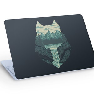 Wolf Nature Landscape LAPTOP SKIN Decal Sticker, Wolf Landscape Laptop Skin Decal - Custom Size