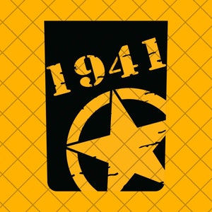 1941 Militaire Star Truck Hood Vinyl Decal Sticker, 1941 Military Star TJ / JL / JK / JkU Hood Sticker, 1941 Star Car Hood Vinyl Sticker Sticker