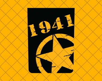 1941 ミリタリー スター トラック フード ビニール デカール ステッカー、1941 ミリタリー スター TJ / JL / JK / JkU フード デカール、1941 スター カー フード ビニール デカール ステッカー