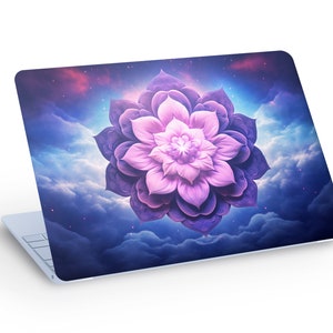 Chakra Flower MANDALA LAPTOP SKIN Decal Sticker, Macbook Skin, Chakra Mandala Flower Laptop Skin Sticker - Aangepast formaat