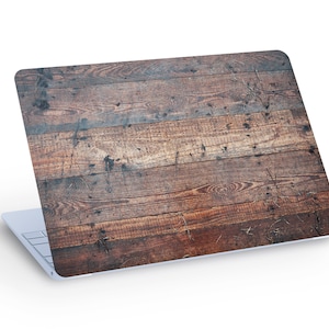 Adhesivo para portátil con diseño de tablones de madera, adhesivo para portátil con diseño de tablones de madera antiguos, tamaño personalizado