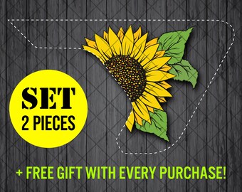 ひまわりフェンダーベントデカールステッカー JL/JLU/JT、ひまわりカラフルプリントフェンダーベントデカール、ひまわりフェンダーベントデカール、ベントペアデカール