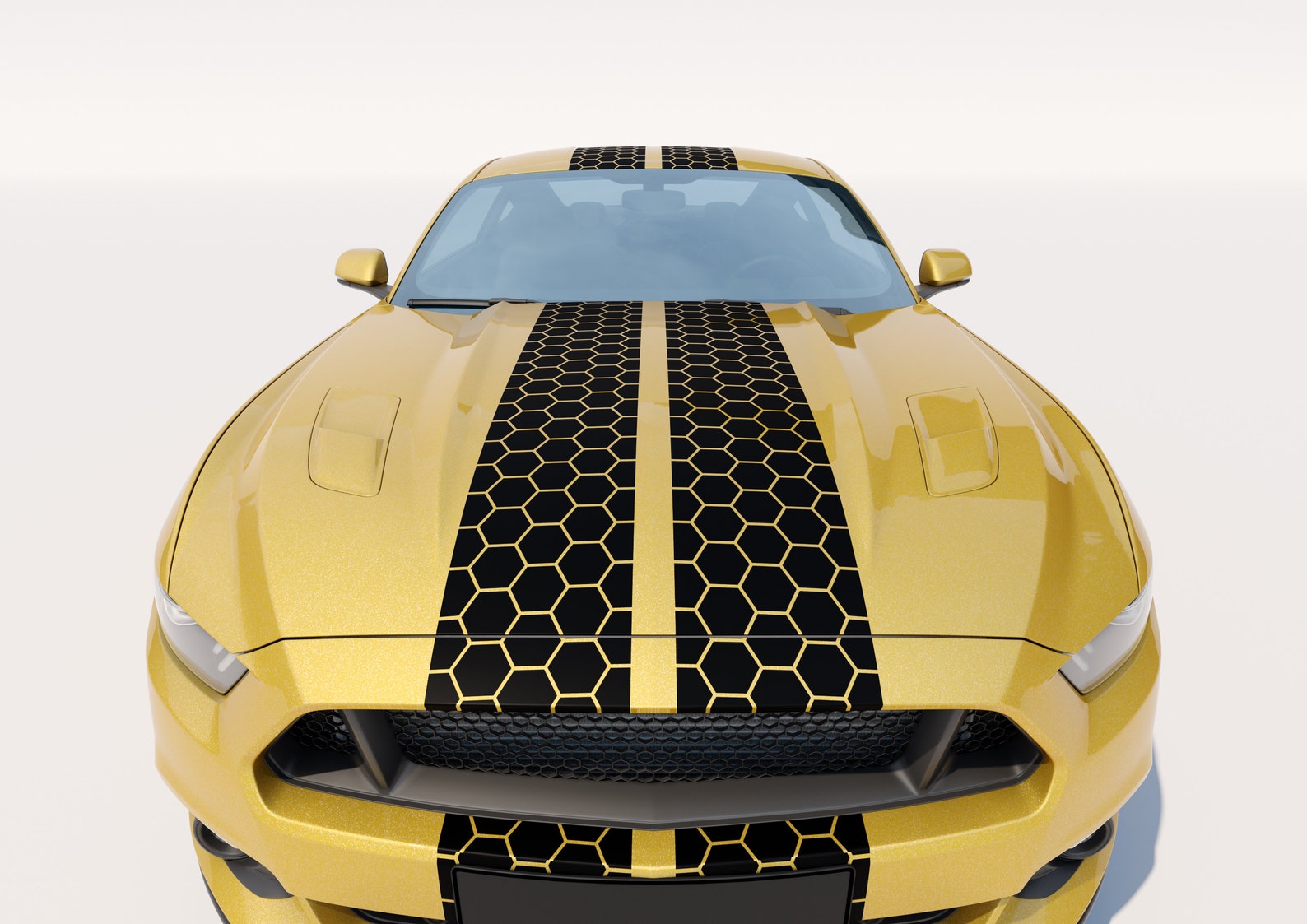 Honeycomb RACING Car Stripes Decals Stickers 2x10