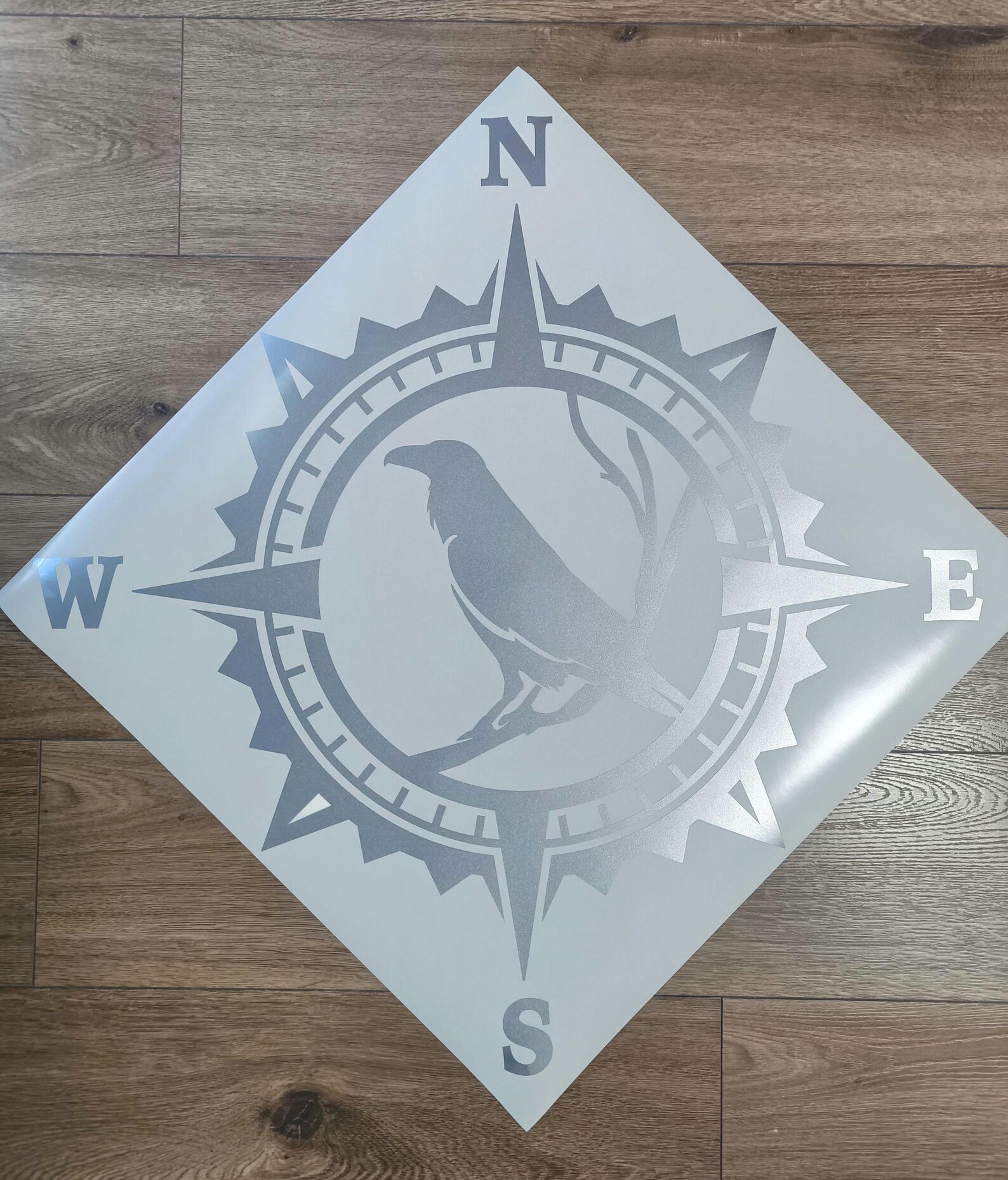RAVEN Compass Vinyl Decal Sticker, Compass Rose, CROW Decal, Truck ...