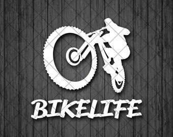 BIKELIFE Vinyl Decal Sticker, Mountain Bike, Mountain Decal, Laptop Sticker, Truck decals, Top Quality Decal For Offroad Vehicles