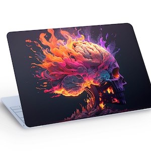 Brain Storm LAPTOP SKIN Decal Sticker, Brain Burnout Macbook Skin, Brain Laptop Skin Decal - Custom Size