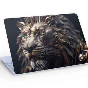 Cool LION Robot LAPTOP SKIN Calcomanía, Cyborg Lion Laptop Skin Calcomanía - Tamaño personalizado