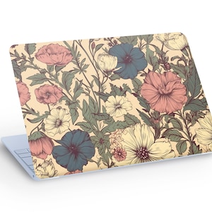 Wild Flowers Laptop Skin, Flowers Macbook Skin, Laptop Skin Decal Sticker  - Custom Size