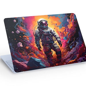 Adesivo decalcomania colorata per pelle portatile ASTRONAUTA, decalcomania per pelle portatile dal design unico astronauta nello spazio - dimensioni personalizzate