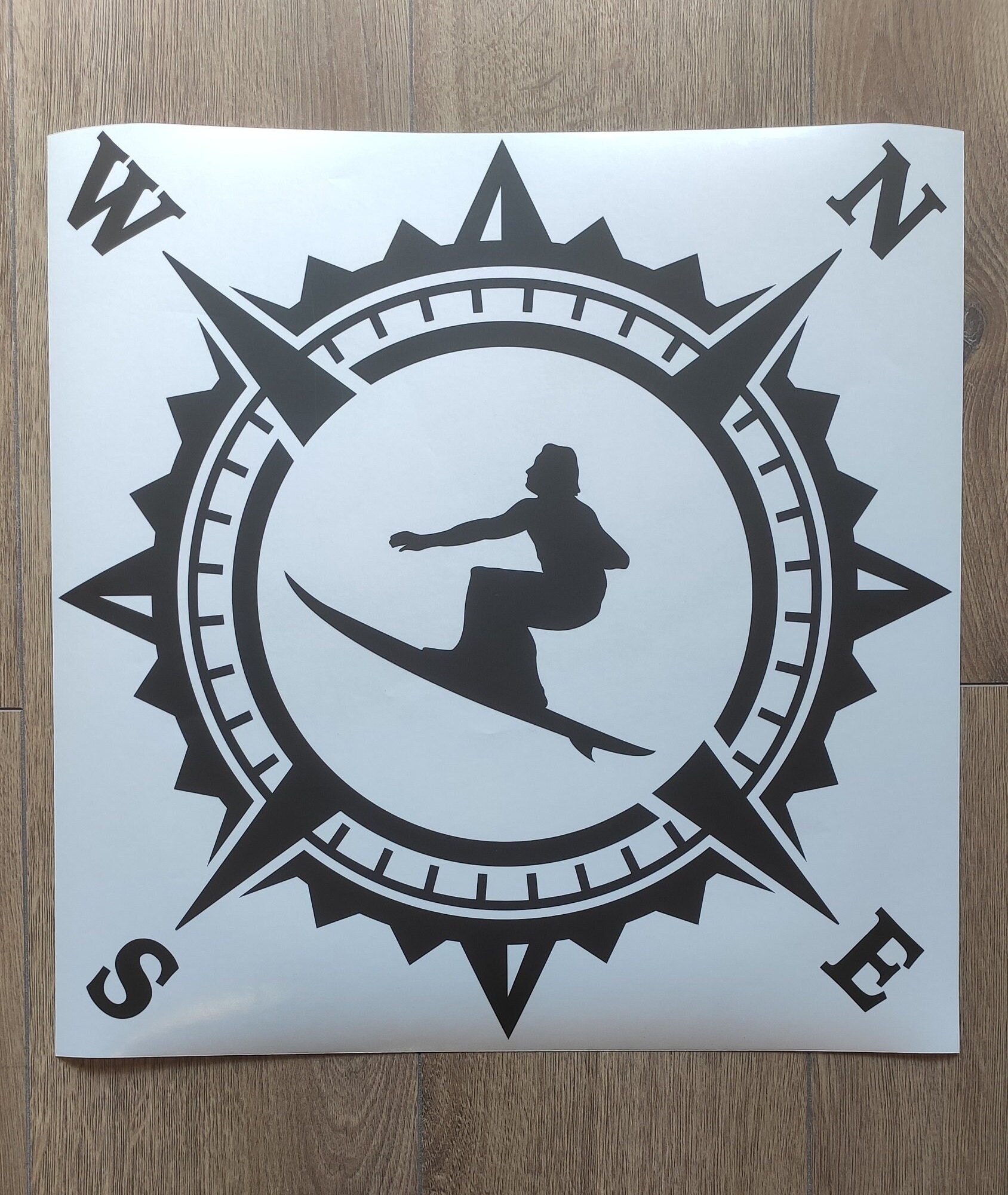 Compass Sailing Racing Sticker SURFER Compass Vinyl Decal Sticker Skate Decal Surf Decal - Etsy