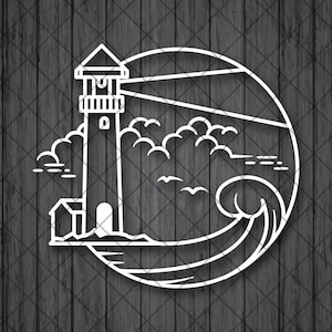 LIGHTHOUSE Line Drawing  Vinyl Decal Sticker, Lighthouse Truck Decal, Laptop Sticker, Lighthouse Car Decal, SEA LIGHTHOUSE Sticker