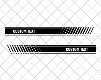 2x Universal Side Stripes / Racing Stripes Decal Sticker Set - 155cm X 15cm