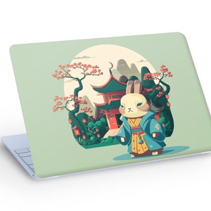 Zodiaco chino 2023 Año de la etiqueta engomada de la etiqueta de la PIEL DEL PORTÁTIL DEL CONEJO, Etiqueta engomada colorida de la piel del ordenador portátil del zodiaco chino del conejo 2023 - Tamaño personalizado