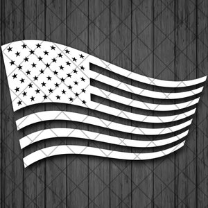American Flag Vinyl Decal Sticker , Top Quality Decal For American Offroad Vehicles - Custom Color and Size