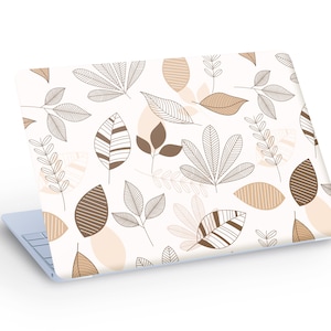 Sticker autocollant pour ordinateur portable feuilles d'automne, feuilles d'automne plantes sticker pour ordinateur portable - dimension personnalisée