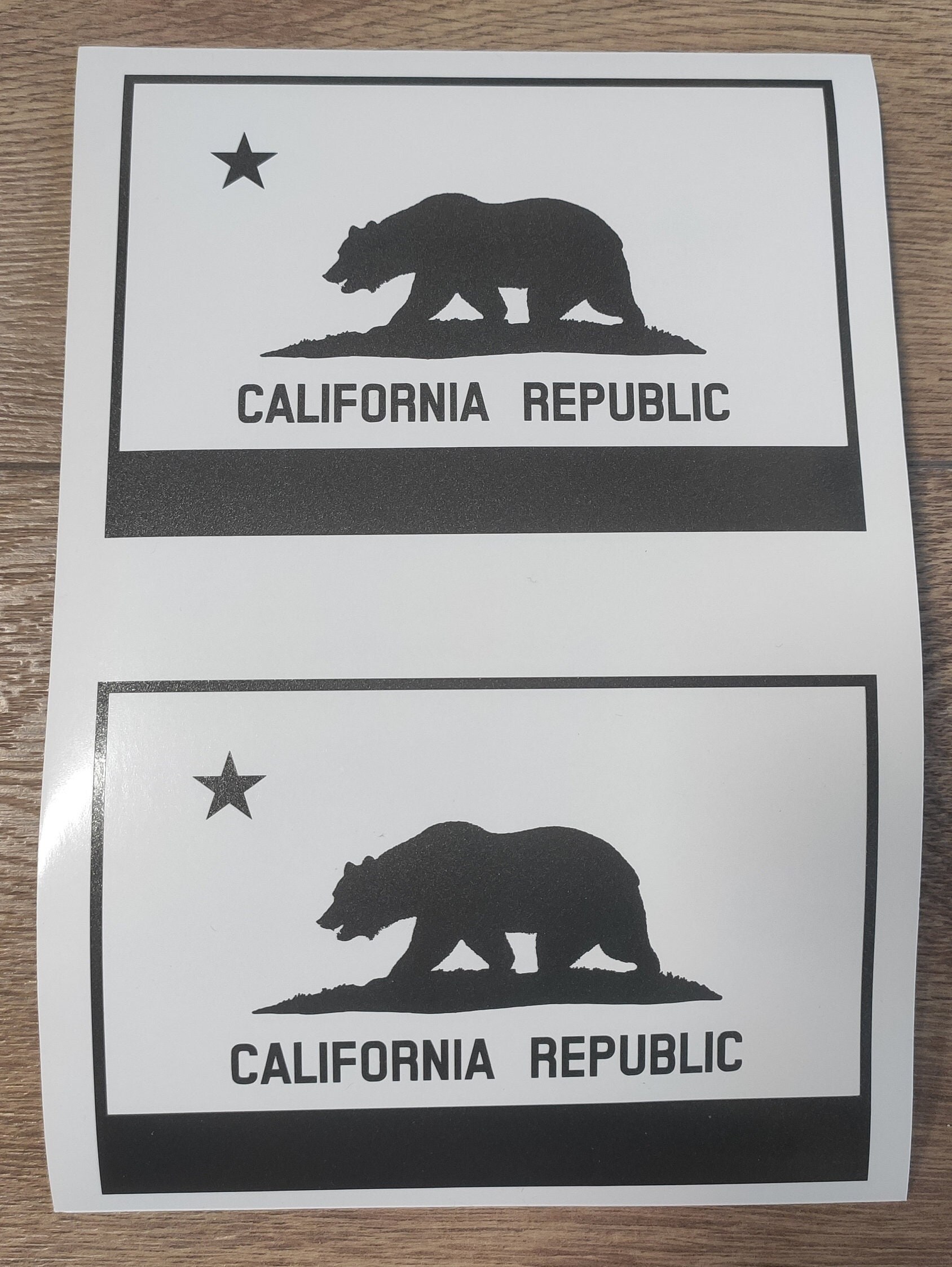 California State Flag Vinyl Decal Sticker, California Republic Sticker ...