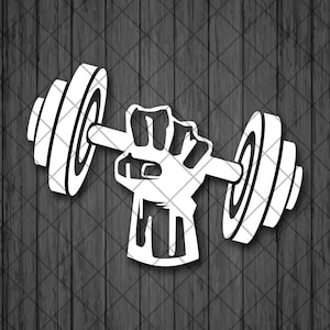 Don&#39;t Sit, Get Fit. Motivational Gym Decal, Dumbbell Vinyl Decal Sticker, Home Gym Fitness Center Bodybuilding Sports Stickers, Car Sticker