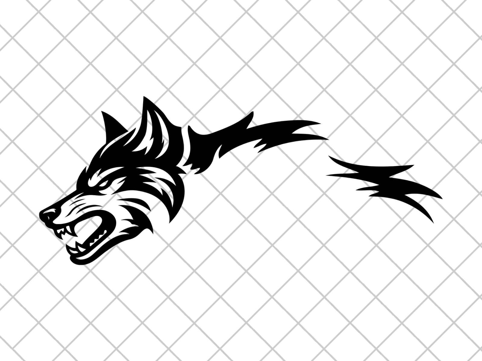 Running Wolf Sticker SET оf RACING Wolf Vinyl Decal Stickers, Wolf Car Decals, Truck Wolf ...