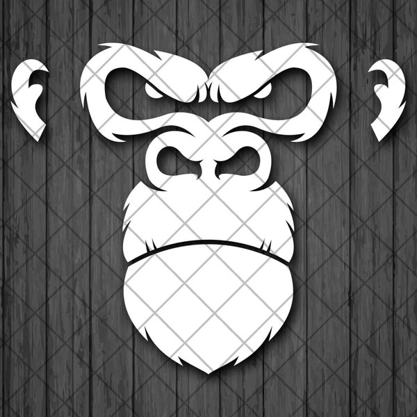 Boze aap vinyl sticker sticker, 4 x 4 vrachtwagens auto's vinyl sticker sticker, laptop sticker, sticker voor avontuurlijke auto's, Monkey Face Truck sticker