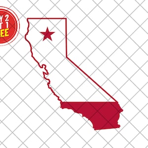 California State Vinyl Decal Sticker, California Republic Map Sticker, California Republic Map State Vinyl Decal, California Vinyl Decal