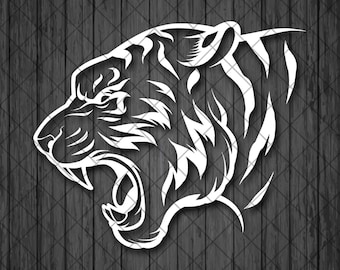 TIGER Vinyl Decal Sticker, Angry TIGER Decal, TIGER Truck Decal, Tiger Car decal, Tiger Hood Decal, Tiger Wall Decals