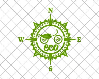 Eco Friendly Cycling Vinyl Decal Sticker, Go Green decal, Change Environment Decal Car, Cycling Decal, Bicycling Sticker