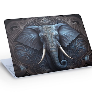 Adesivo de decalque de pele de laptop com design de elefante, decalque de pele de laptop de elefante - tamanho personalizado