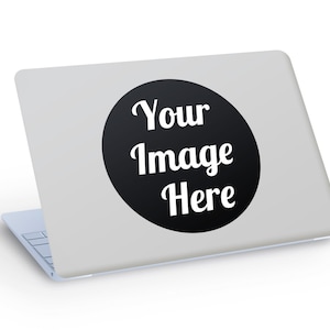 Adesivo decalque de pele de laptop personalizado com sua imagem, decalque de pele de laptop - tamanho personalizado