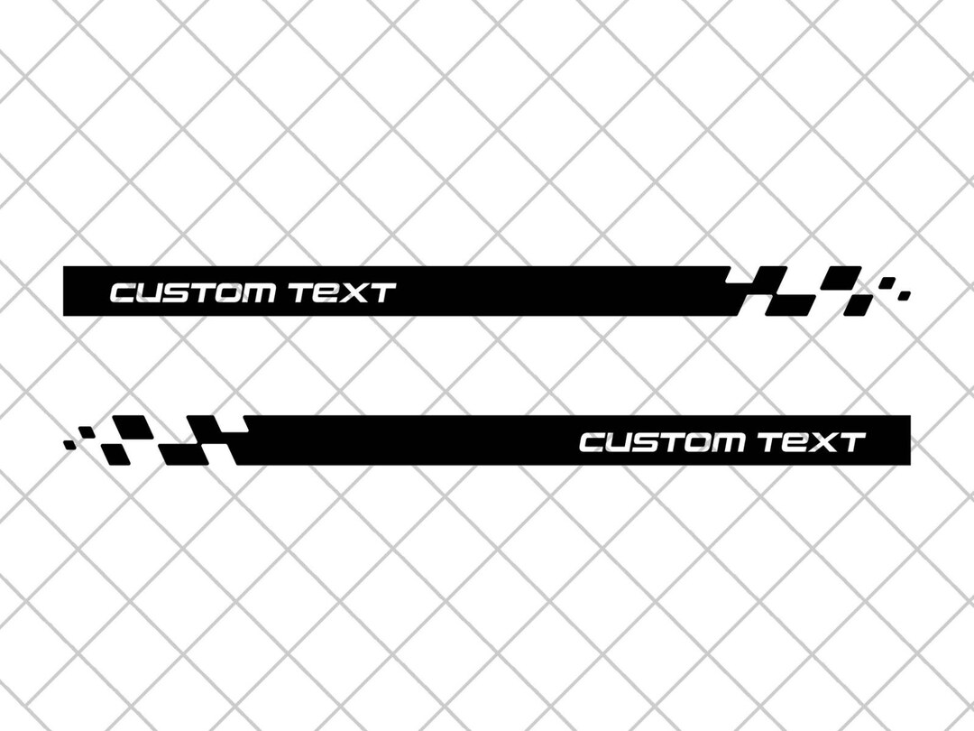 2x Universal Side Stripes / Car Racing Stripes Decal Sticker Set 170cm