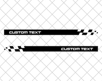 2x Universal Side Stripes / Car Racing Stripes Decal Sticker Set - 170cm X 10cm