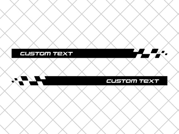 2x Universal Side Stripes Car Racing Stripes Decal Sticker Set 170cm X 10cm