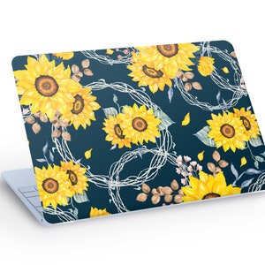 Sticker SKIN POUR ORDINATEUR PORTABLE TOURNESOLS, Sticker pour ordinateur portable - Taille personnalisée