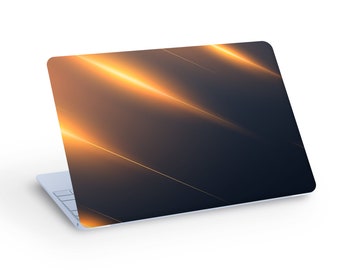 ABSTRACT Glow Light Effect LAPTOP SKIN Decal Sticker, Orange Motion Light Abstract Laptop Skin Decal - Custom Size