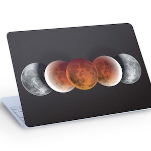 MOON Phases Skin LAPTOP Decal Sticker, Moon Eclipse Laptop Skin Decal Sticker,  Blood Moon Laptop Skin Decal - Custom Size