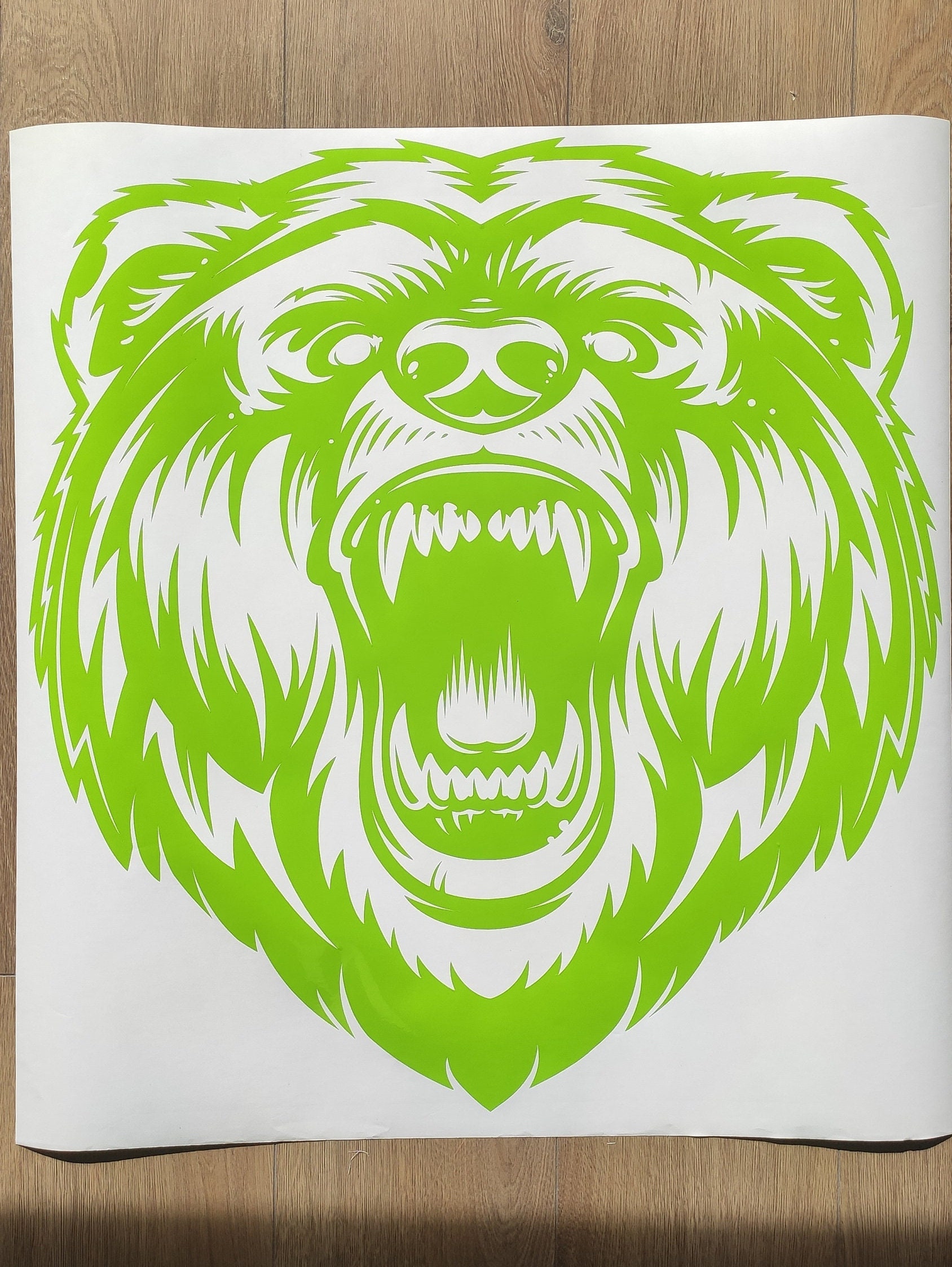 Bear Vinyl Decal Stickerbear Hood Decalbear Truck Decal Etsy
