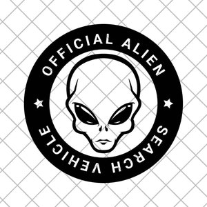 Etiqueta engomada oficial de la etiqueta del vinilo del vehículo de búsqueda ALIEN, etiqueta del coche alienígena del OVNI, etiqueta del camión ALIEN, pegatinas del ordenador portátil, etiqueta para los coches de aventura