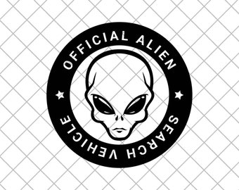 Official ALIEN Search Vehicle Vinyl Decal Sticker, UFO Alien Car Decal, ALIEN Truck Decal, Laptop Stickers, Decal for Adventure Cars
